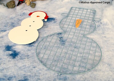ANTHROPOLOGIE SNOWMAN COOLING RACK + CRATE & BARREL SNOWMAN TRIVET   HOT STUFF!