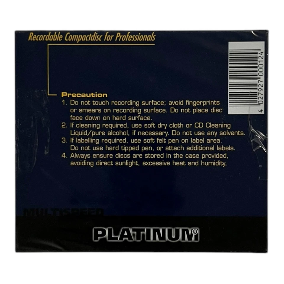 Platinum CD-R Rohling 700MB 80min. 1 Stück NEU & OVP - Bild 2 von 2