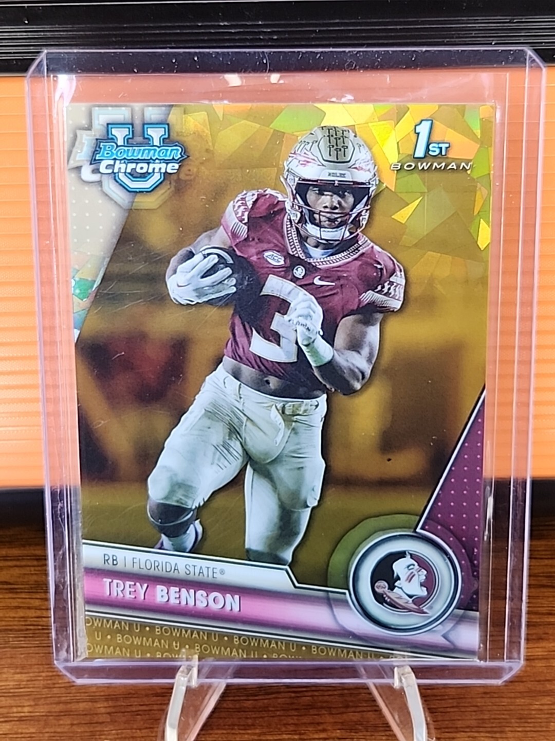 2023 Bowman Chrome U Sapphire 1st TREY BENSON Gold /50 FSU Florida State