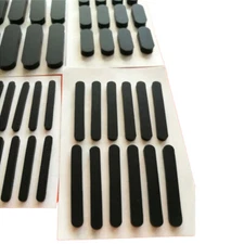 Rubber Feet Pad Gasket Oval Anti-Slip Self Adhesive Laptops Keyboards 4mm Width
