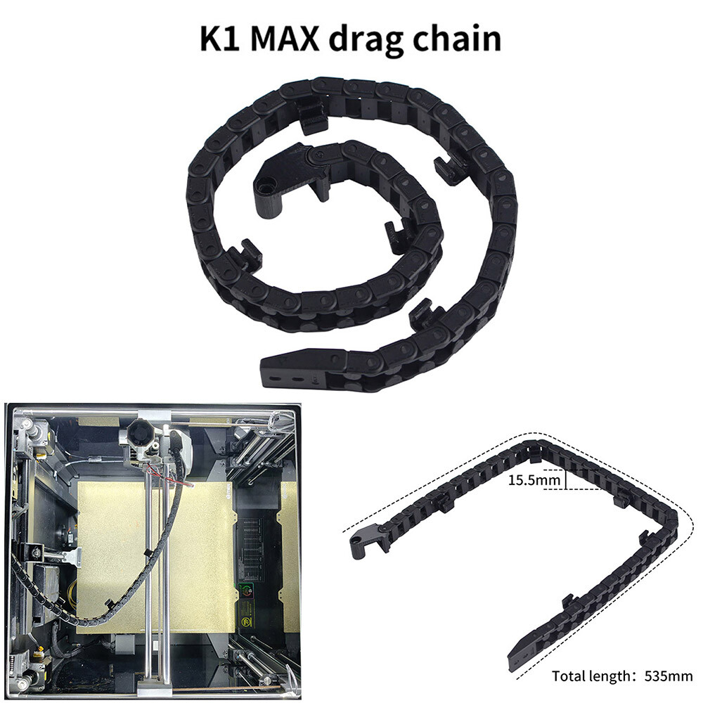 For CReality K1 MAX 3D Printer Accessories 6X10mm Hub Drag Chain Length 535mm