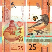 2019 Aruba 25 Florin Banknote UNC P22