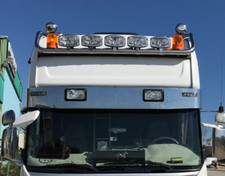 Edelstahl Lang Dachlampenbügel passend für Scania Topline 1998-16 / mit 11 LEDs