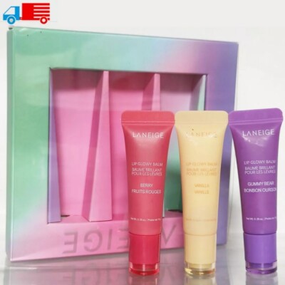 LANEIGE-On-the-Glow Lip Balm Trio 10g[3pcs] each in Berry, Gummy Bear, Vanilla
