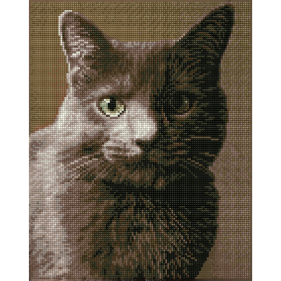 Diamond Dotz Quadrate - Smokey - Katze - Tiere - basteln - basteln - Geschenke