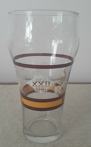 Redskins Super Bowl Soda Fountain Vintage Glass Coca Cola NFL Football Team - Picture 2 of 7
