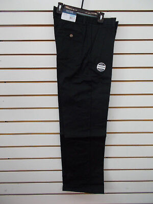 Boys Nautica $38 Uniform/Casual Black Adj Waist Fl Front Pants Size 10H 20H 