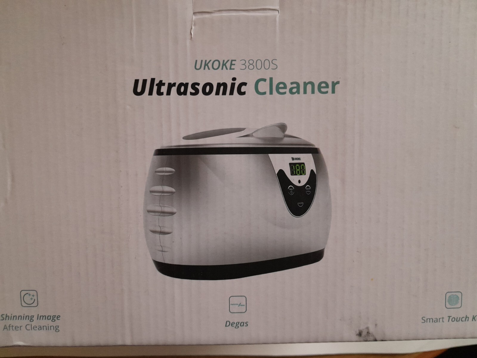 UKOKE 3800S, Professional Jewelry Timer, Portable Household Ultrasonic