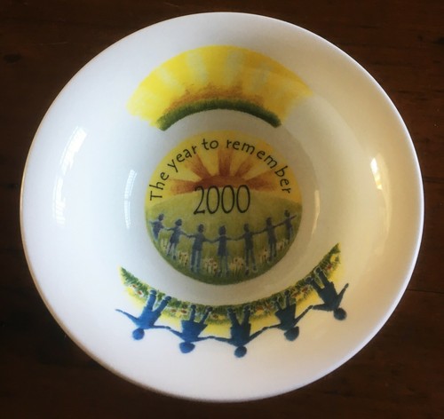 MILLENNIUM 2000 The Year to Remember Ceramic Bowl SUSAN CLOUGH Designs Totnes