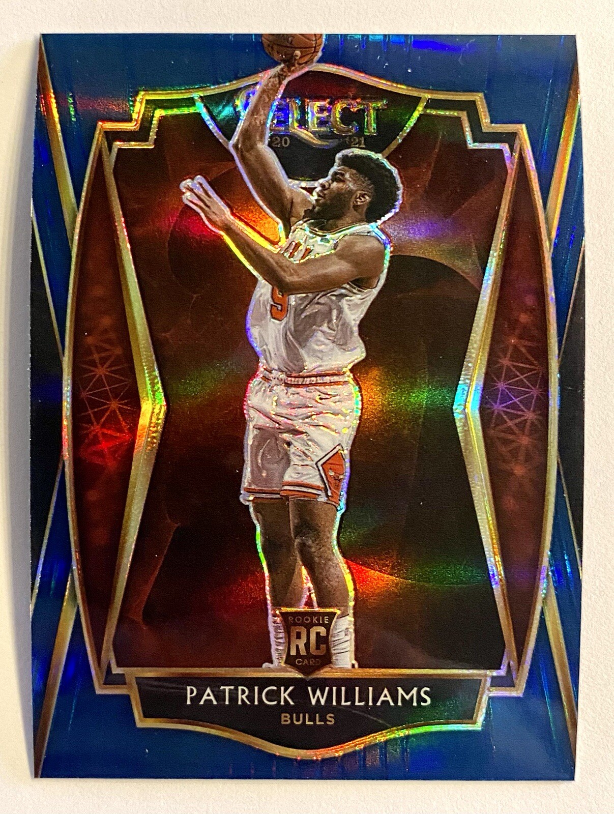 2020-21 Select Patrick Williams Blue Silver Premier Prizm Refractor Rookie SP RC