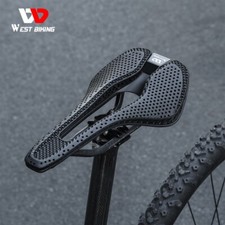 WEST BIKING Carbon Fiber 3D Printed Saddle Ultralight Road Bike Hollow Cushion