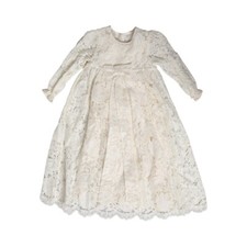 DOLCE & GABBANA Kids Dress White Viscose Floral Lace A-line s. Tag 9 mos 1350usd