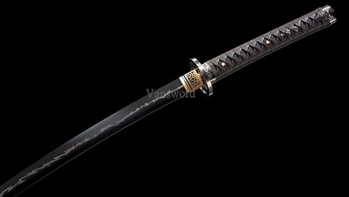 1095 High Carbon Steel Hattori Hanzo's Blade Japanese Katana Sword PU Saya 60HRC - Picture 5 of 13