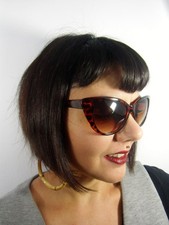 Sunglasses Butterfly Cats Eyes Retro Vintage Pinup Leopard Sun Chestnut