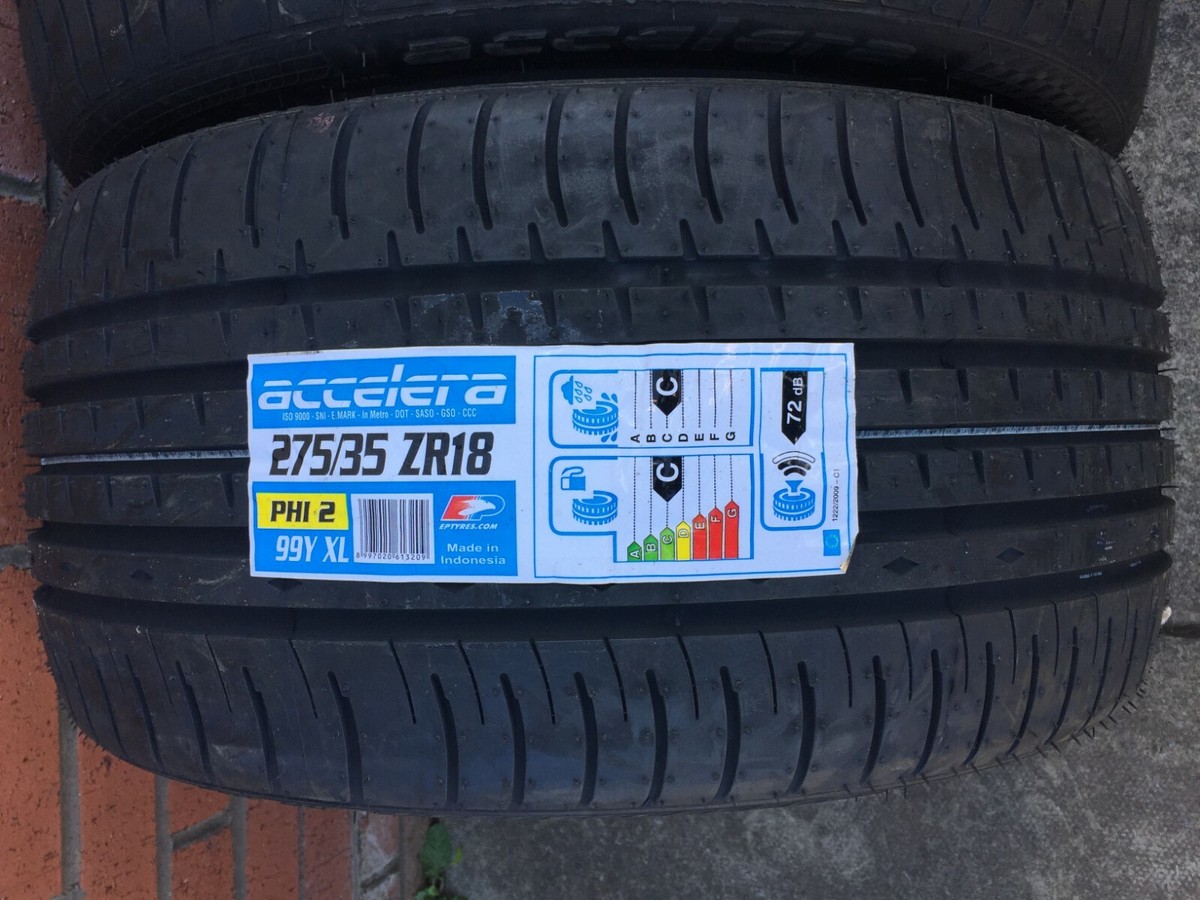 4 X 18 ACCELERA TYRES 2 X 275/35ZR18 + 2 X 245/40ZR18 XL EXTRA