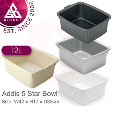 Addis 5 Star Plastic Rectangular Washing Up Bowl with Handles for Kitchen│InUK