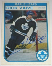 RICK VAIVE SIGNED 82-83 O-PEE-CHEE TORONTO MAPLE LEAFS CARD AUTOGRAPH AUTO!!!