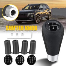Black Leather Manual Car 5 Speed Gear Stick Shifter Shift Knob Lever Universal A Black Leather Manual Car 5 Speed Gear Stick Shifter Shift Knob Lever Universal A