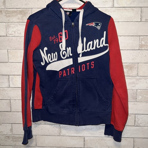 Felpa con cappuccio NFL Apparel New England Patriots piccola donna maniche lunghe vintage