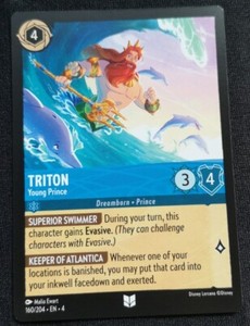 Triton - Young Prince - Disney Lorcana - NM Unplayed - EN - 160