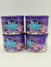 (4 pack) Blue Diamond Almonds  Blueberry Flavored Snack Nuts 6oz