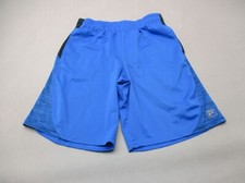 FILA Size S Boy Blue Stretch Waist Pocket Flat Front Athletic Running Shorts 905