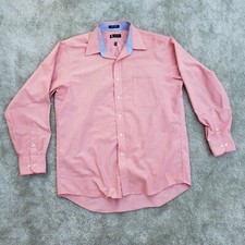 CHAPS MEN'S DRESS SHIRT WRINKLE FREE CLASSIC FIT 16-16.5 NECK 34/35 Pink