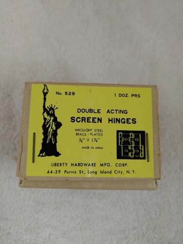 Double Acting Folding Screen Hinges 3/4" x 1 3/4" Brass Plated Box of 24!!! - Picture 3 of 4