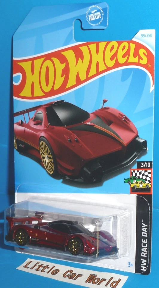 2024 HOT WHEELS Pagani Zonda R Dark Red Col. #99/250 HW RACE DAY 3/10 NEW NIP - Image 2 of 4
