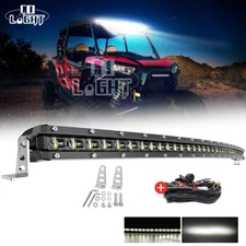 Roof Slim 44" Curved LED Light Bar + Wire offroad For Polaris Ranger XP 900 1000