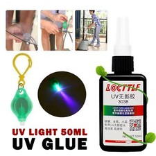 50ml UV Glue Curing Adhesive Transparent Crystal Glass Repair Glue UV Light Set