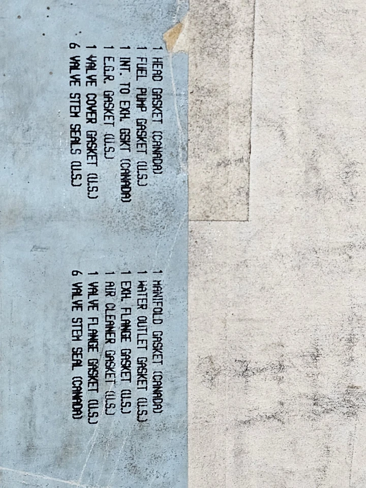 Juego de juntas de culata de motor ROL para camioneta Dodge L6 225 inclinada 6 1981-1987 EE. UU. Foto 4 de 4