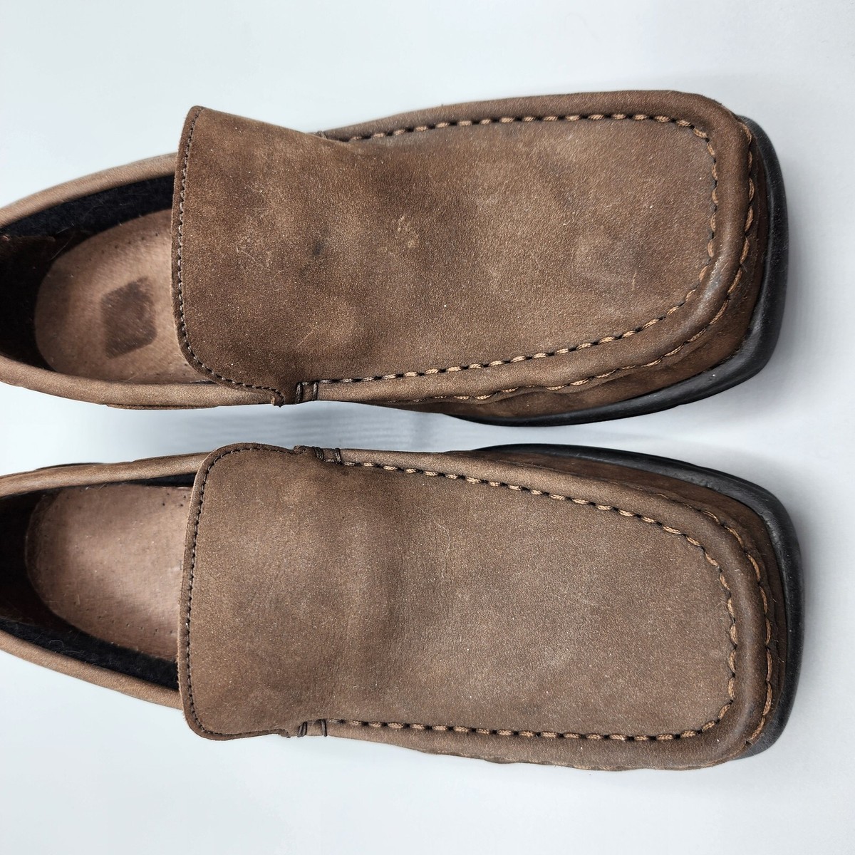LL Bean Slip On Loafers Brown Leather Shoes 8.5 Men display picture 2