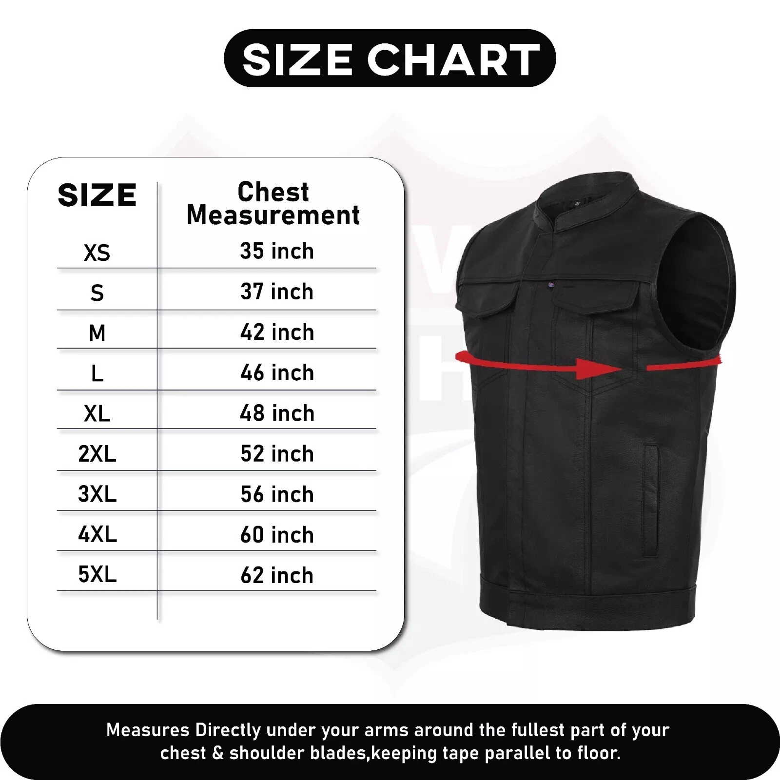SOA Men's Leather Vest Anarchy Motorcycle Biker Club Concealed Carry Outlaws image 9