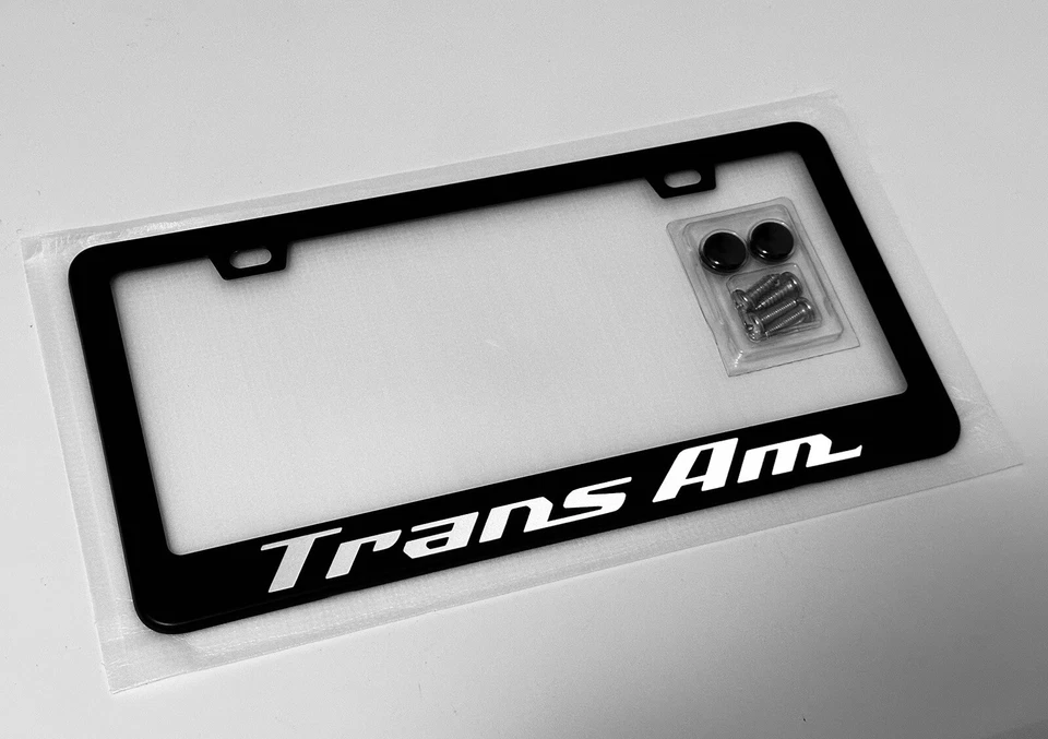 Marco reflectante de matrícula Trans Am Pontiac/Firebird de metal negro Foto 3 de 4