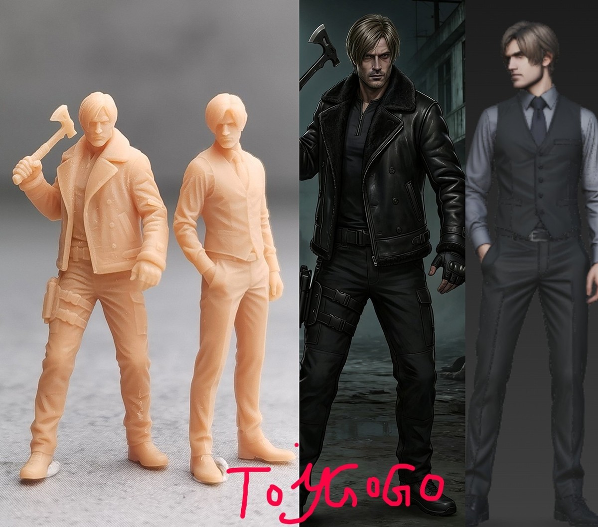 1/64 1/43 RE9 Mature Leon Return to Raccoon City BATTLE Zombie