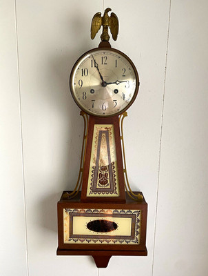 MCM Seth Thomas Brookfield E 530 Key-Wound Westminster Pendulum Walnut Clock