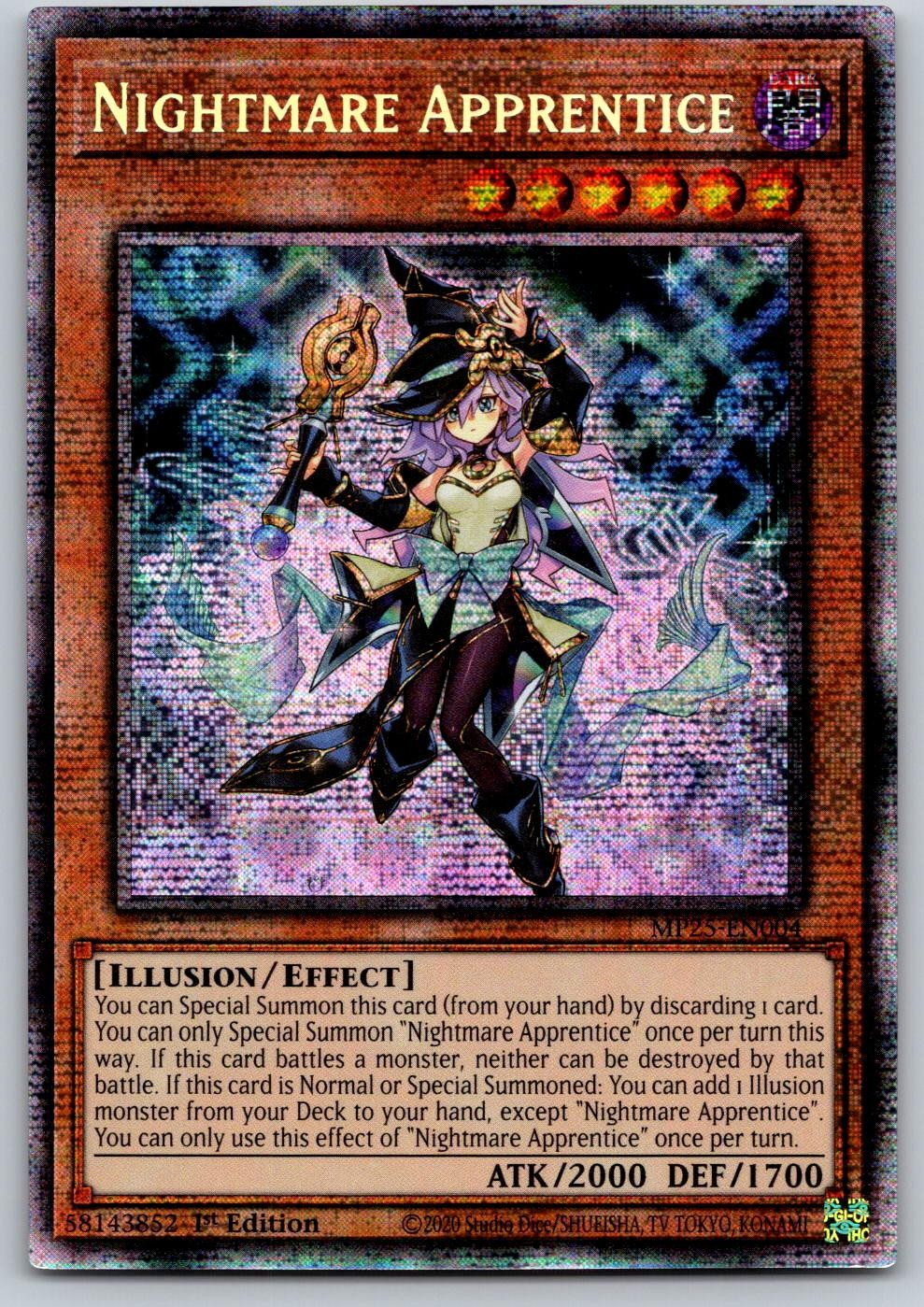 NIGHTMARE APPRENTICE MP25-EN004 Starlight Rare 1st Edition Near Mint