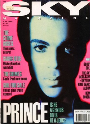 SKY magazine UK, July 1990 PRINCE Demi MOORE STONE ROSES C. OTIS CHIMES SEHR GUT