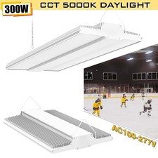 300W LED Linear High Bay Light Fixture Industrial 100-277V 45000LM GYM Warehouse