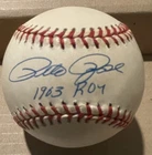 PETE ROSE AUTOGRAPHED BASEBALL SIGNED Auto  "1963 ROY" JSA certified.
