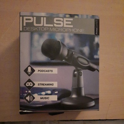Pulse Desktop Microphone For Podcast Streaming Music 3ft Cable 