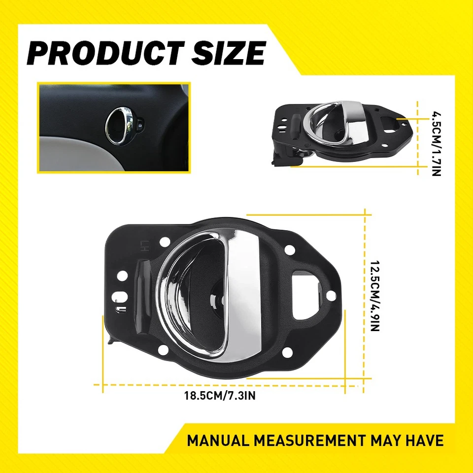 Metal Upgraded For Chevrolet HHR 06-11 Inner Inside Door Handle Front Rear Left - Image 4 of 4