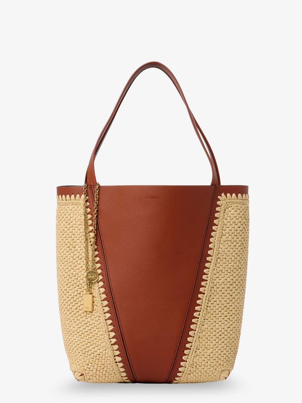 Chloe Spin Brown Tote Bag New & Authentic