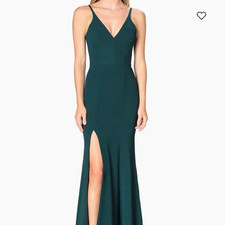 Dress The Population Iris Sleeveless Mermaid Gown New Pine L Holidays Formal