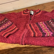 Vintage Tiara Ladies Cardigan Large Zip Sweater Ski Outdoor Hiking