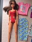 Vtg Barbie plus Baywatch 20 PC Clothes  fair with flaw, See Pic