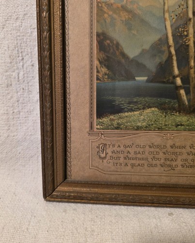 R ATKINSON FOX Print-VTG 1930s Framed Poem "Sentinels Of The Past" Forest Tree - Picture 5 of 12