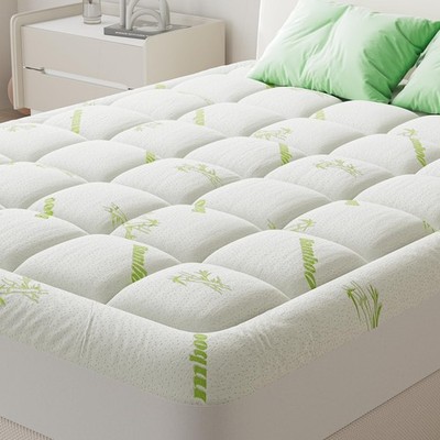 Queen Size Ultra Soft Mattress Topper, Viscose Derived from Bamboo, Pillow Top
