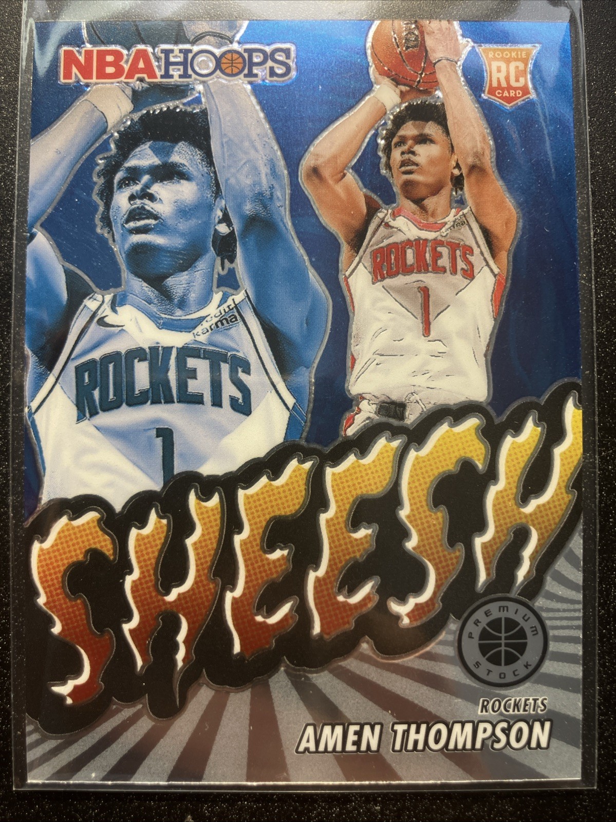 Amen Thompson ROOKIE – Sheesh #4 – Panini NBA Hoops Premium Stock 2023-24